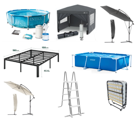 Lote de Jardín y Mobiliario (9 productos)